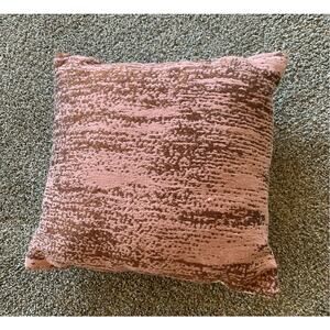 Pink Copper Textured Square Decorative Throw Pillow 18" Diameter